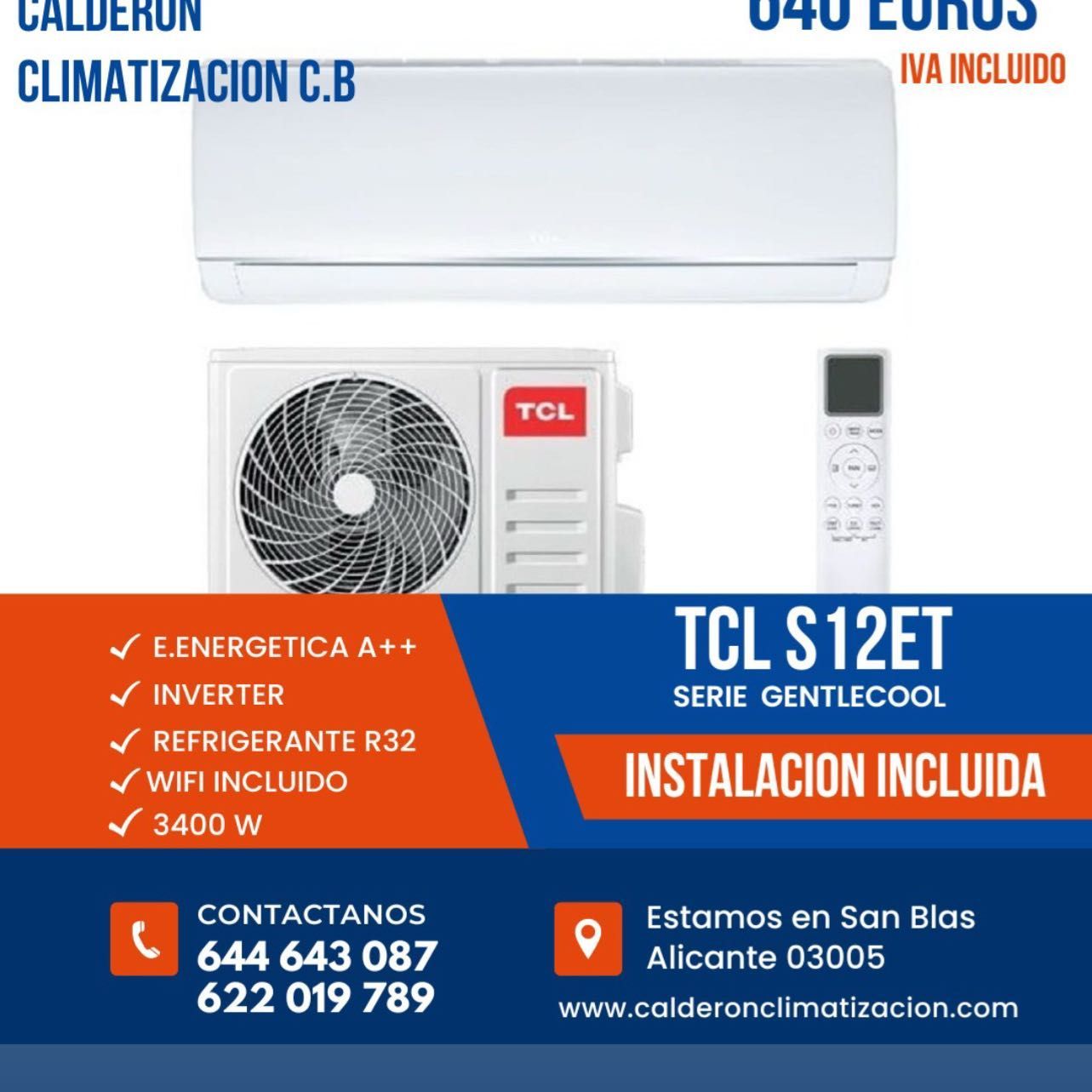 Calderon climatizacion, Calle La Vega, 48, 03007, Alicante