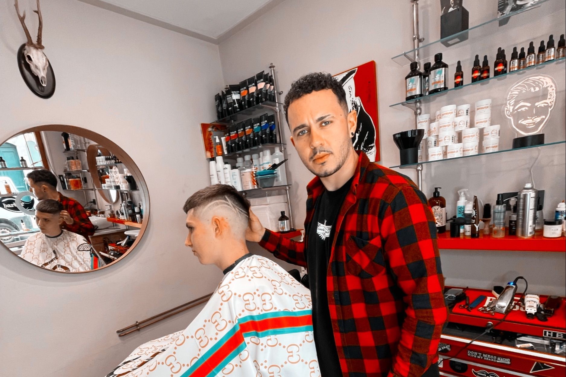 Espejo para barberia, peluqueria Camden