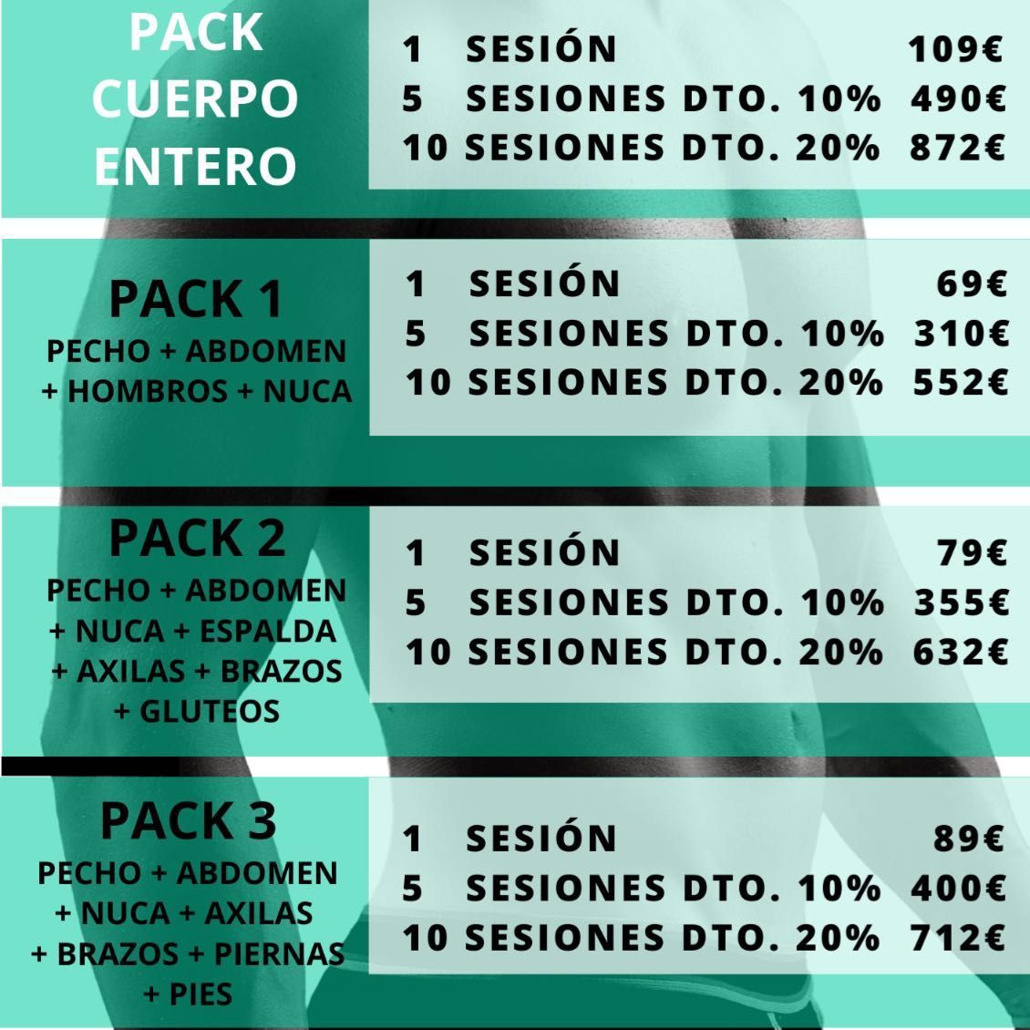 Pack 2(Pecho+Abdom+Nuca+Espald+Axi+Brazos+Gluteos) portfolio