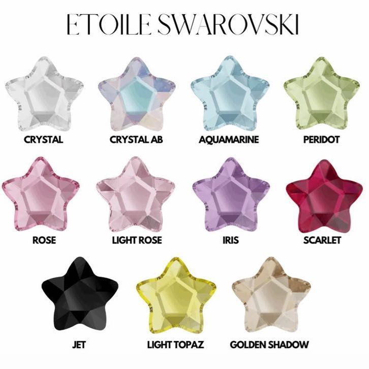 Cristales Swarovski formas Estrella Color Iris portfolio