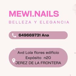 Mewi.Nails, Avenida Lola Flores, Edificio expósito 20( Junto BBVA), 11405, Jerez de la Frontera