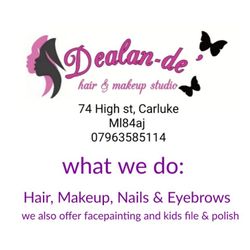 Dealan-de Hair and Makeup Studio, 74 High Street, ML8 4AJ, Carluke