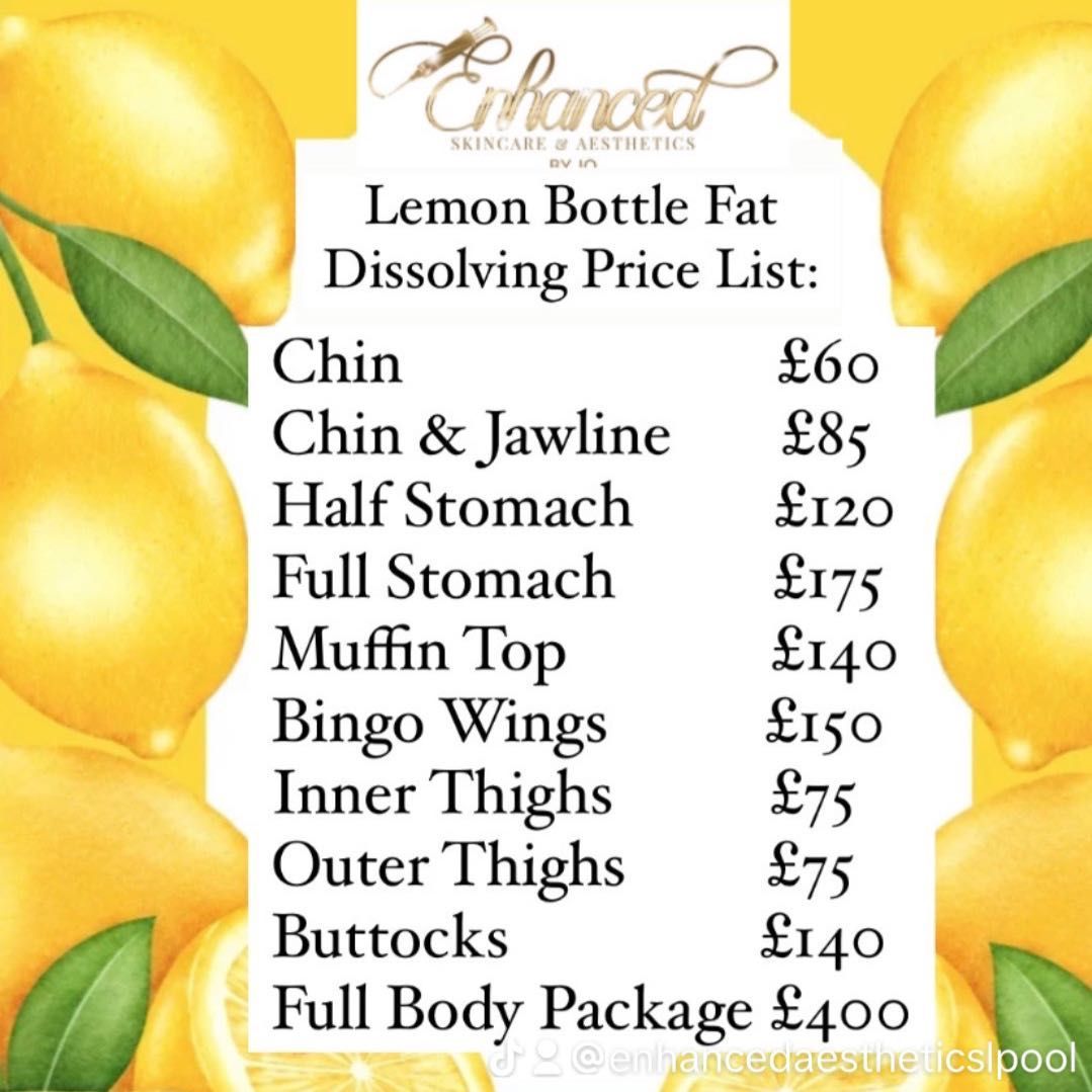 Lemon Bottle Fat Dissolving - See Pic For Prices portfolio