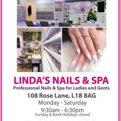 Linda's Nails & Spa, 108 Rose Lane, L18 8AG, Liverpool