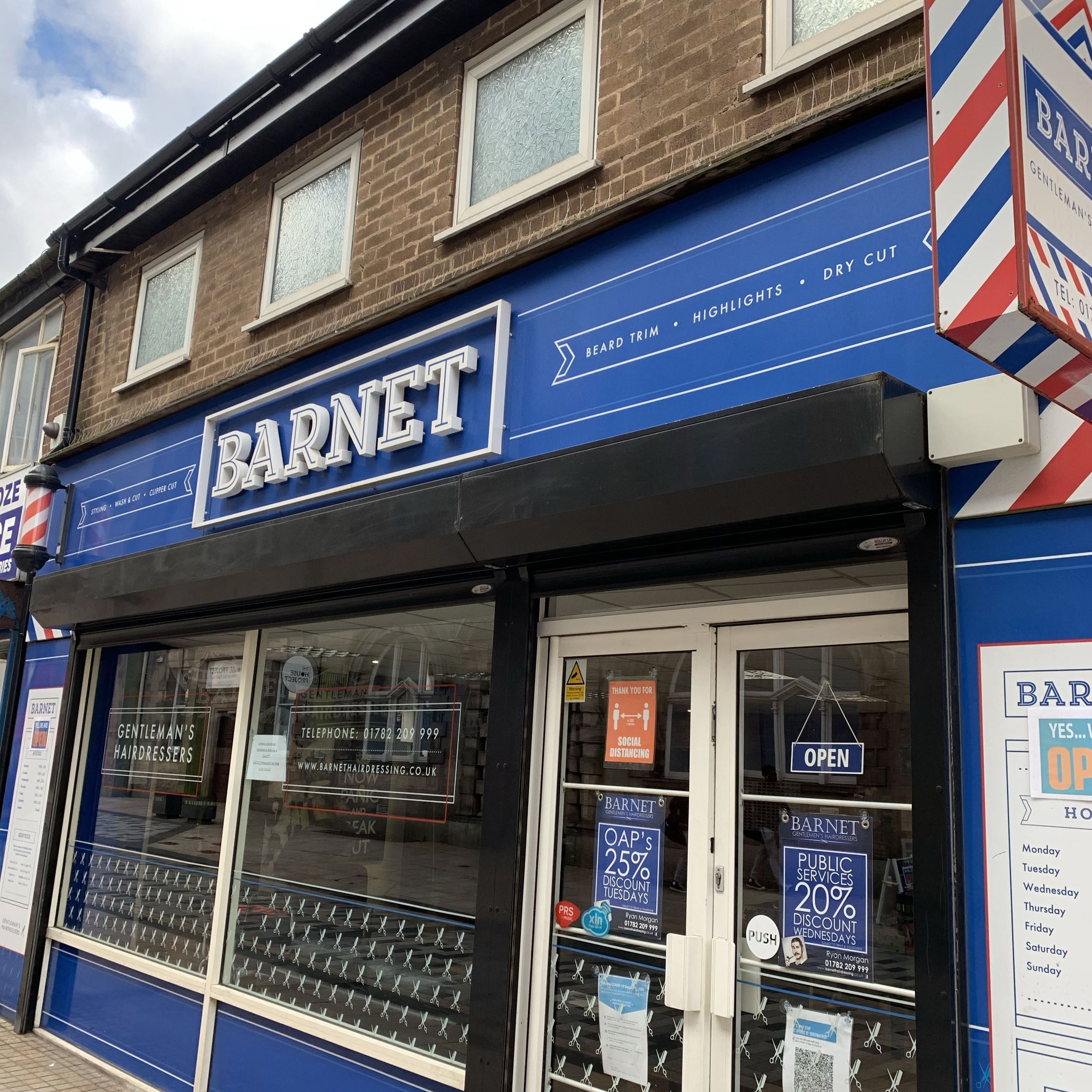 Barnet Gentlemens Hairdressers, 42 Tontine Street, Stoke-on-Trent