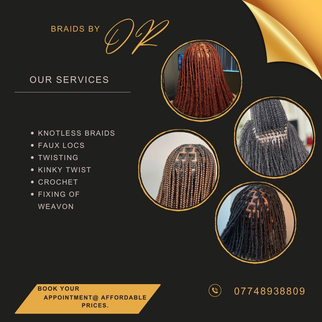 Braids By OR, 83 Cranmer Road, OX4 2QB, Oxford