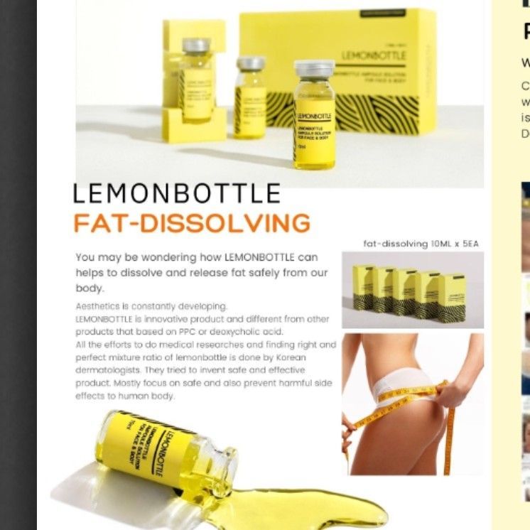 Lemon Bottle Fat Dissolve Large Area portfolio