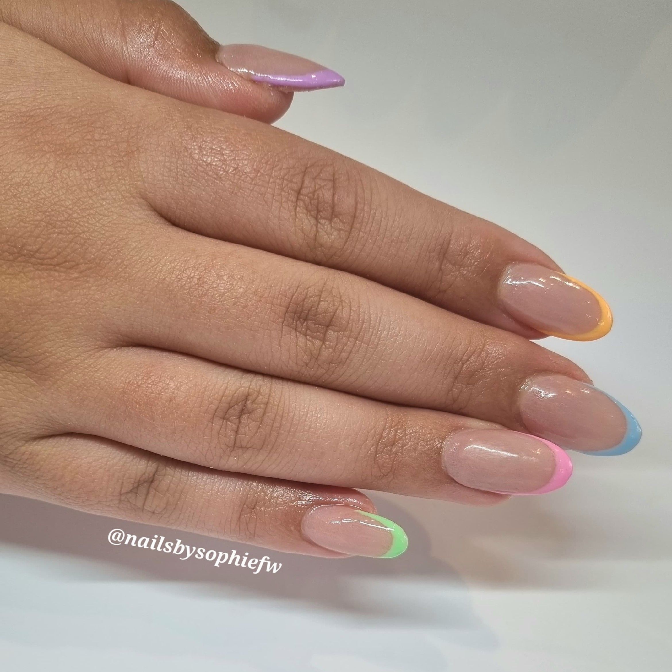 Acrylic nails with gel polish portfolio