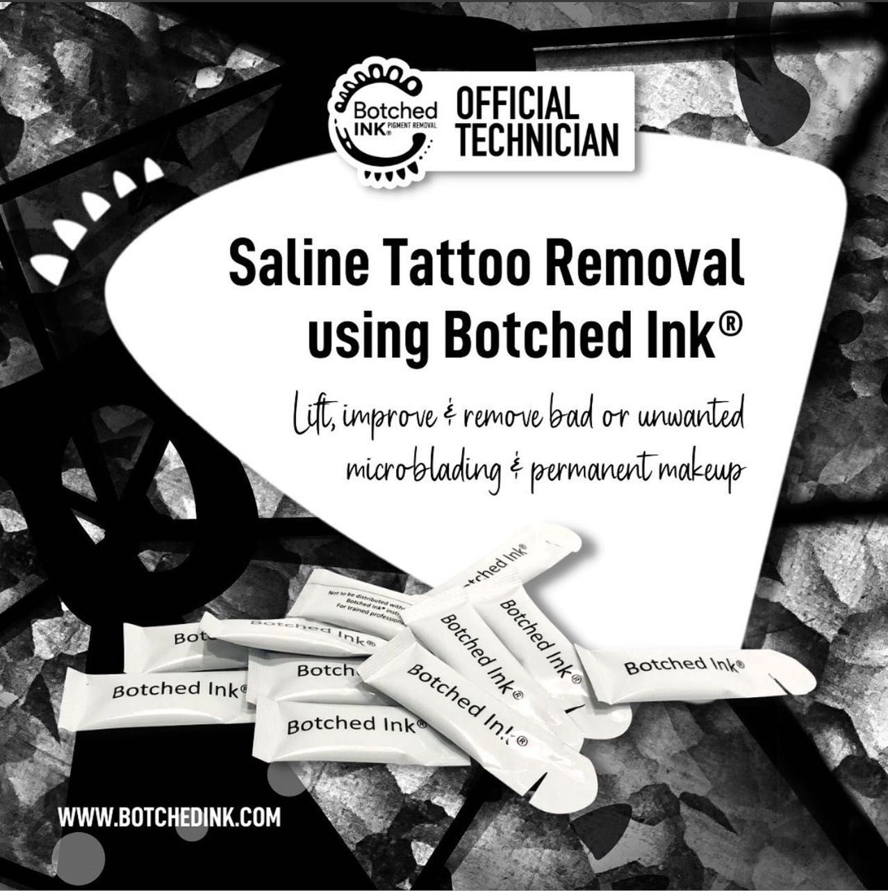 Botched Ink Saline Tattoo Removal portfolio
