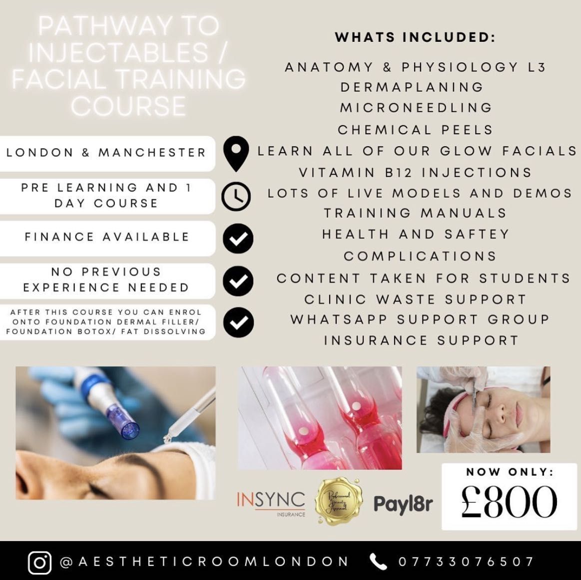 PATHWAY TO INJECTABLES/ FACIAL TRAINING COURSE portfolio