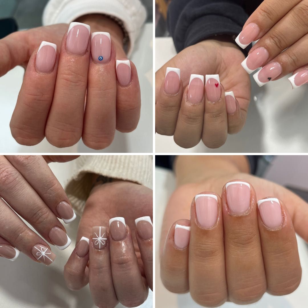 Gel Extensions with french manicure portfolio