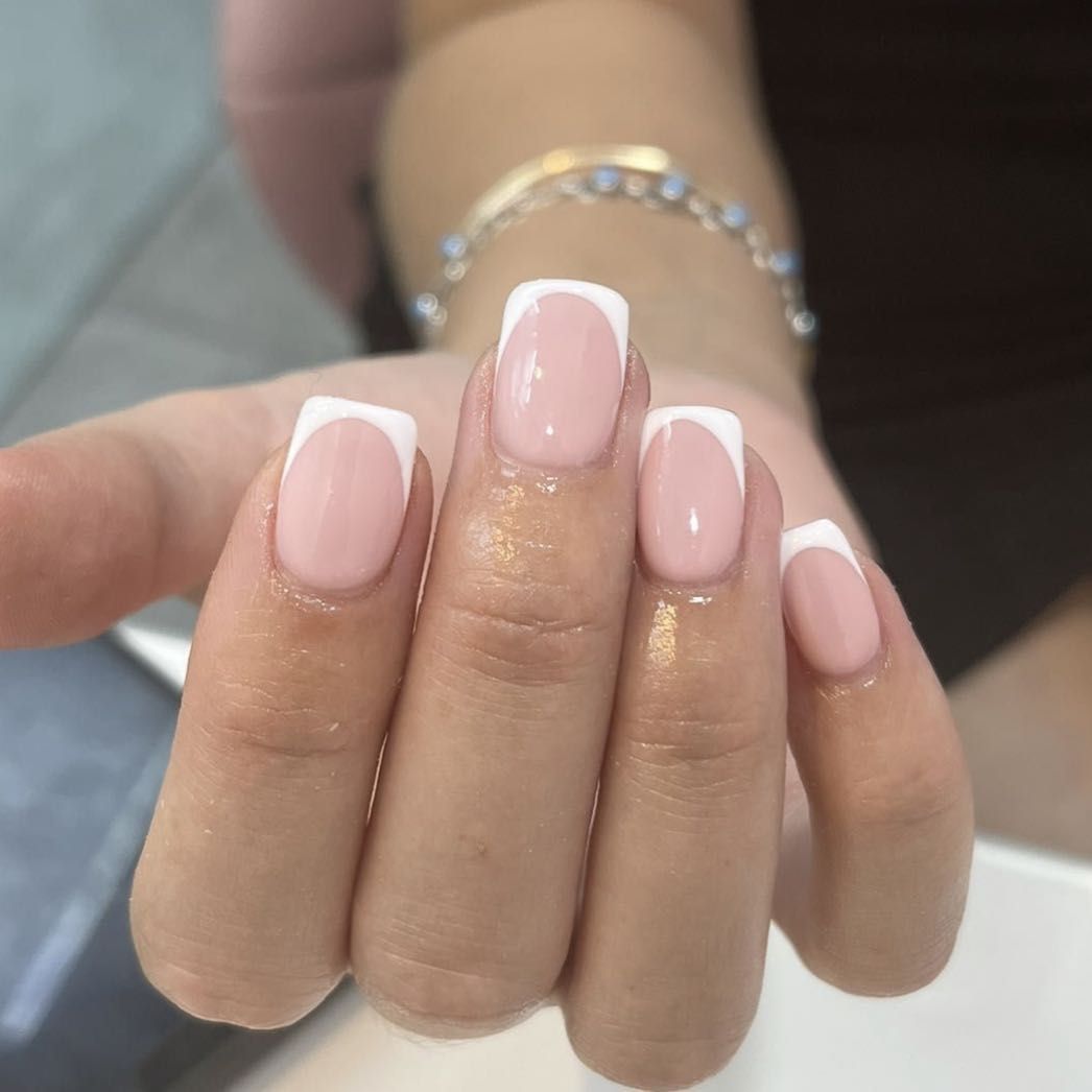 Gel Extensions with french manicure portfolio