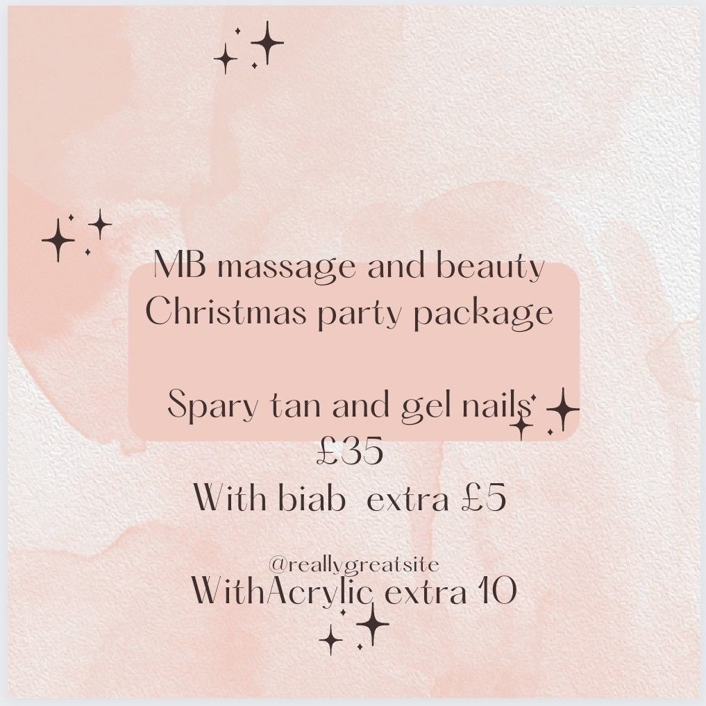 Christmas Party Package Tan And Nails portfolio