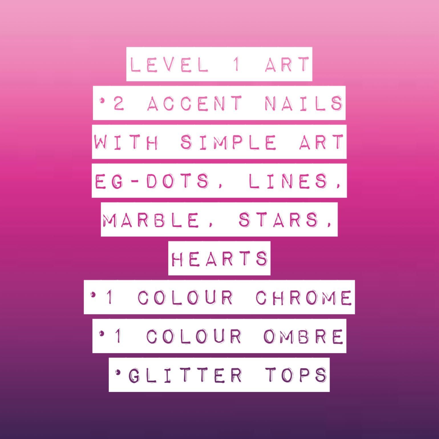 Level 1 nail art portfolio