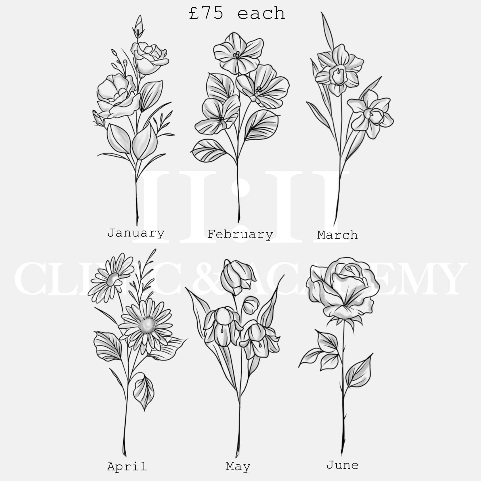 £75 detailed single birth flowers portfolio