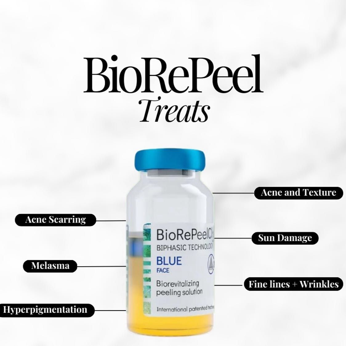 MODEL Dermaplane + chemical peel BioRePeelCl3 portfolio