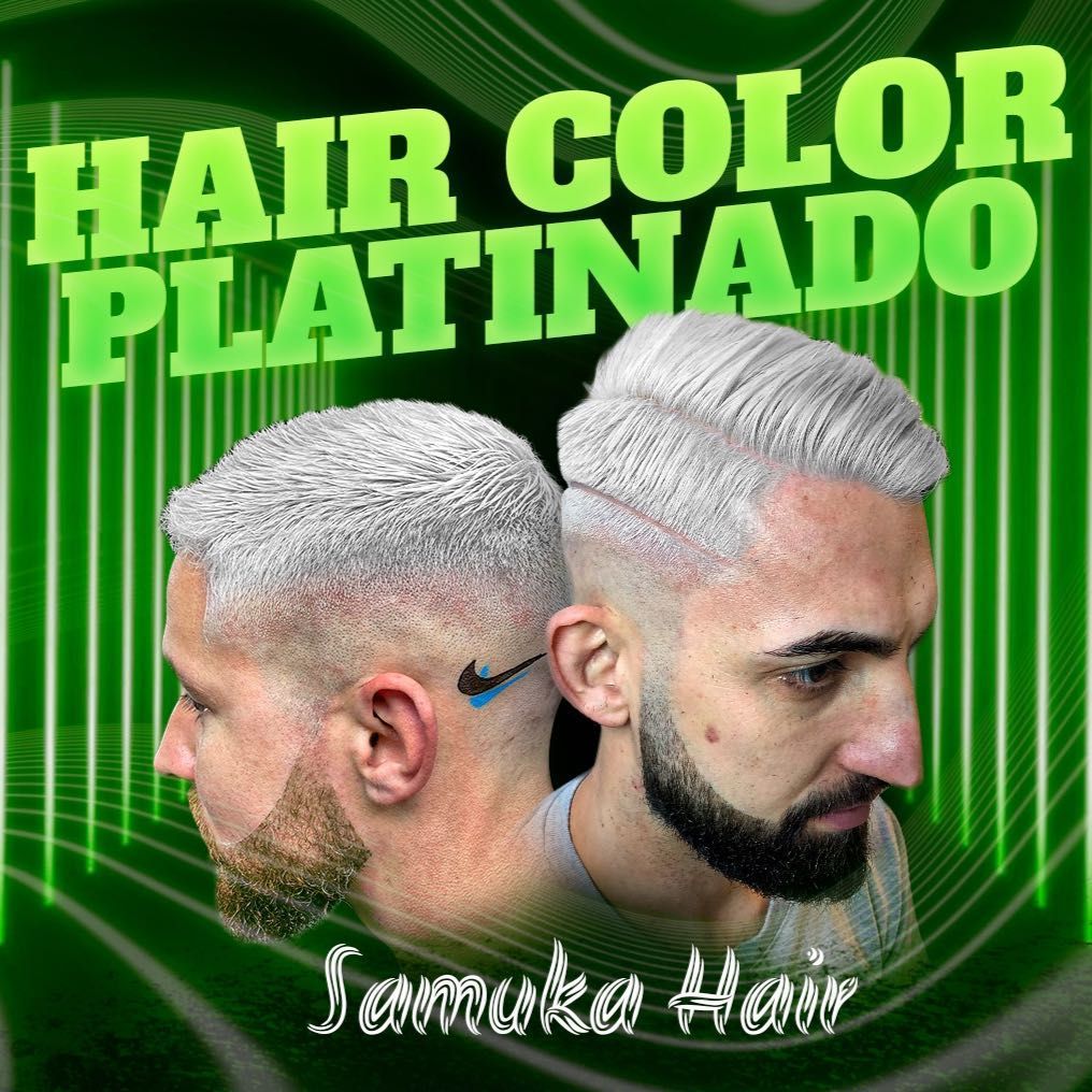 Hair Color & haircut (platinado) portfolio