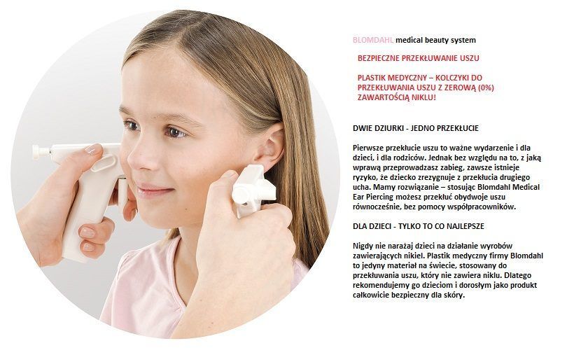 Portfolio usługi Przekłuwanie uszu BLOMDAHL