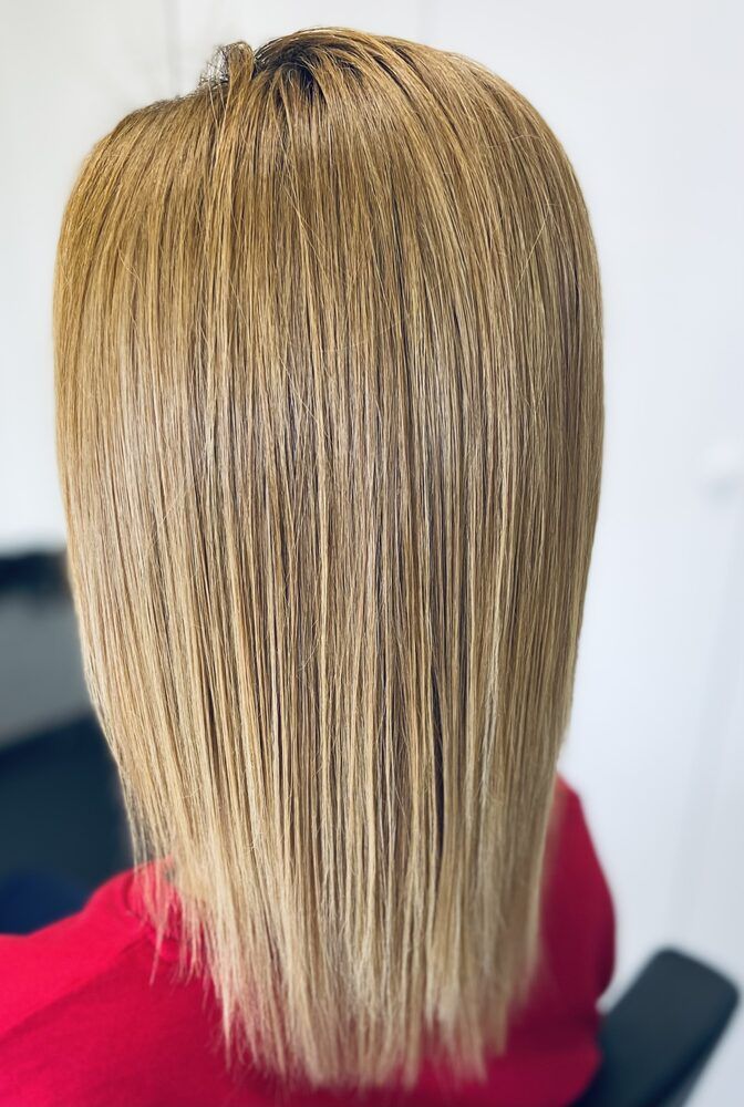 Portfolio usługi Nanoplastia włosów - włosy krótkie💛