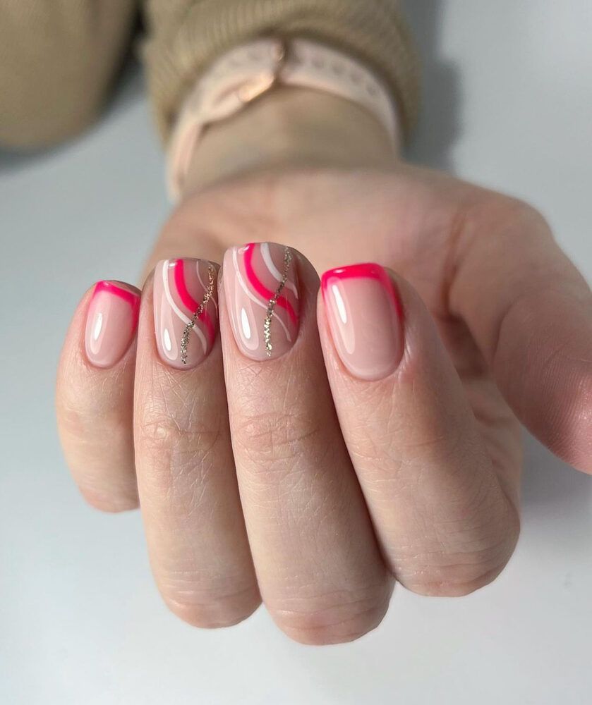 Portfolio usługi Manicure hybrydowy + zdobienie 10 paznokci