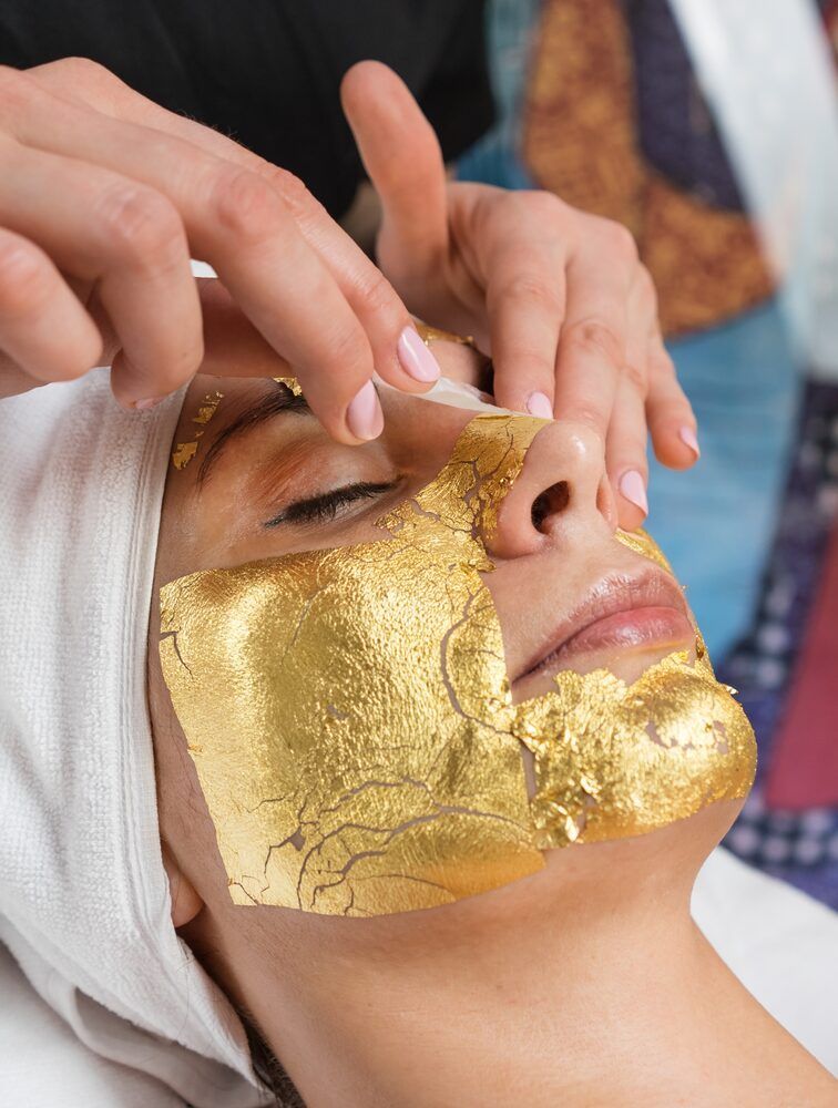 Portfolio usługi Złota Maska - 24K Gold Mask Treatment