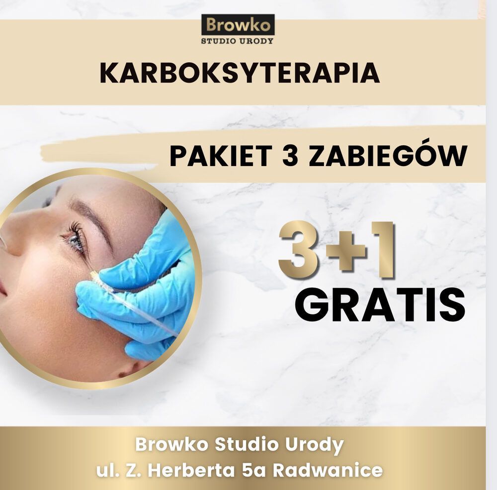 Portfolio usługi Karboksyterapia - pakiet 3+1 gratis