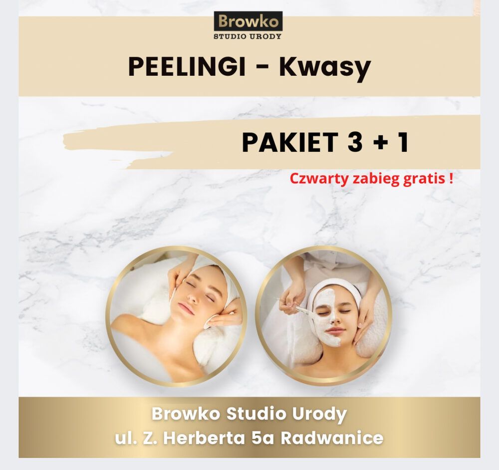 Portfolio usługi PEELINGI- kwasy - Pakiet 3 +1 gratis