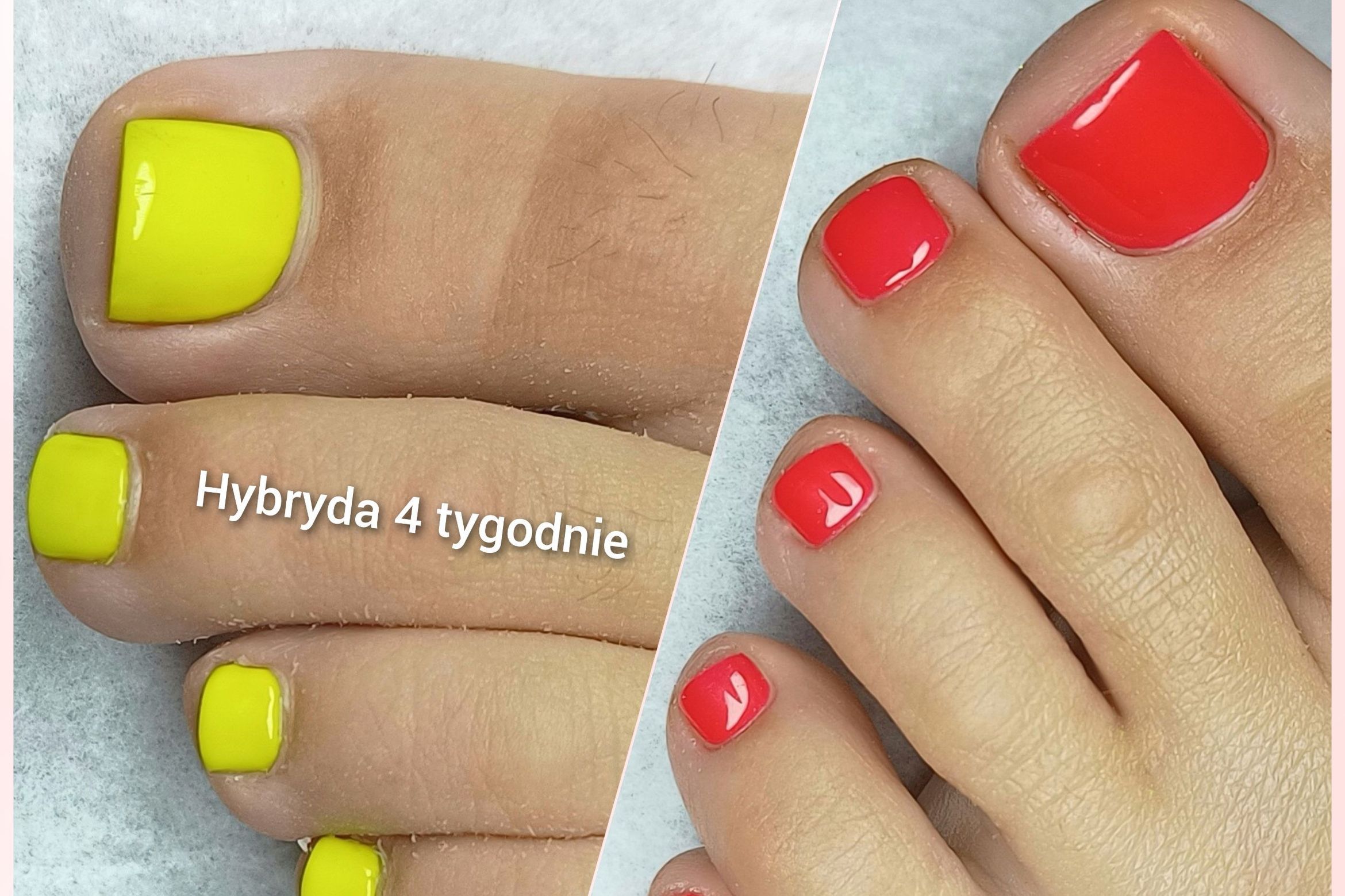 Portfolio usługi Hybryda na paznokcie stóp