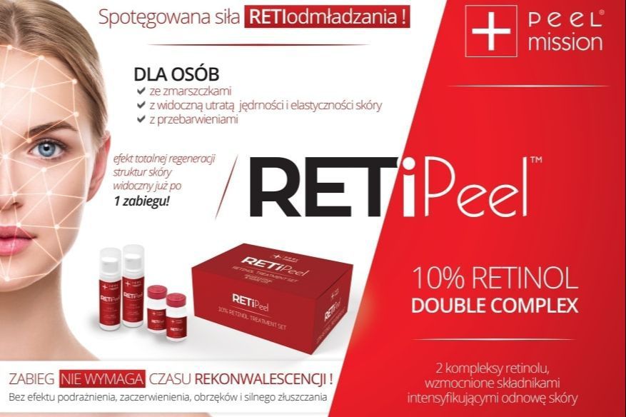 Portfolio usługi RetiPeel - zabieg odmładzający z retinolem