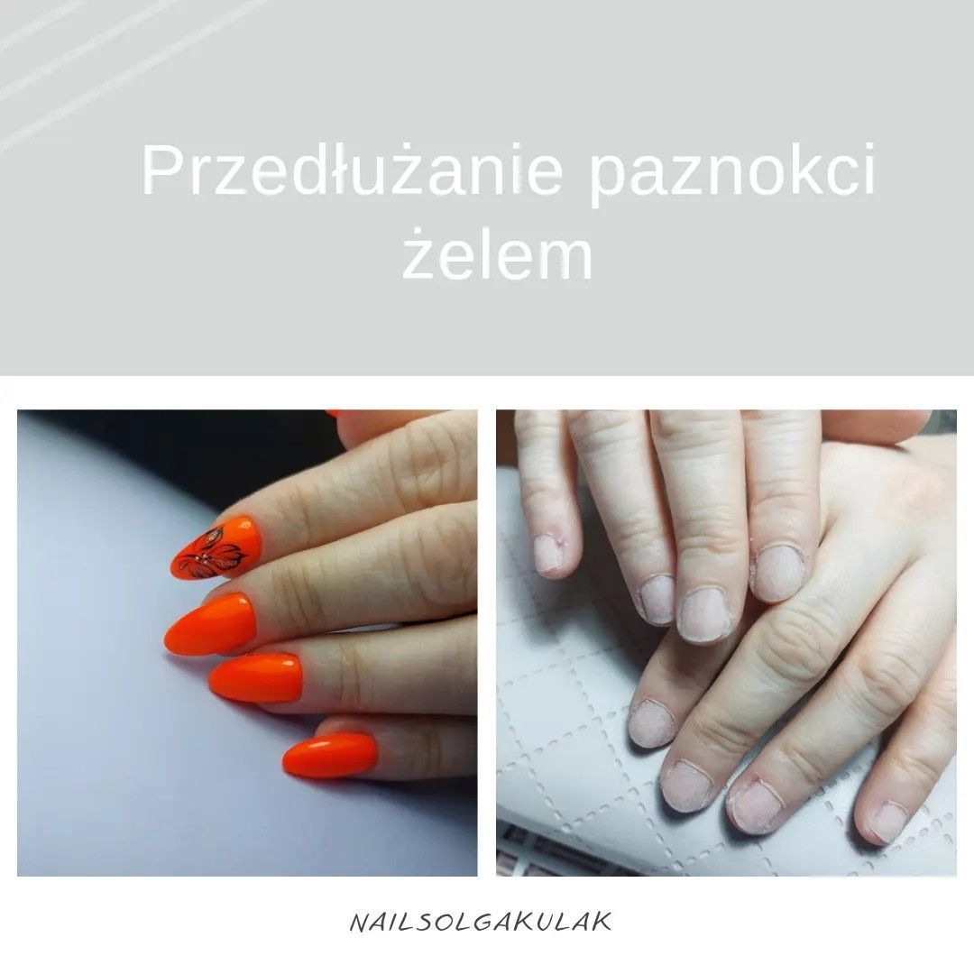 Portfolio usługi Przedłużanie paznokci żelem+manicure hybrydowy