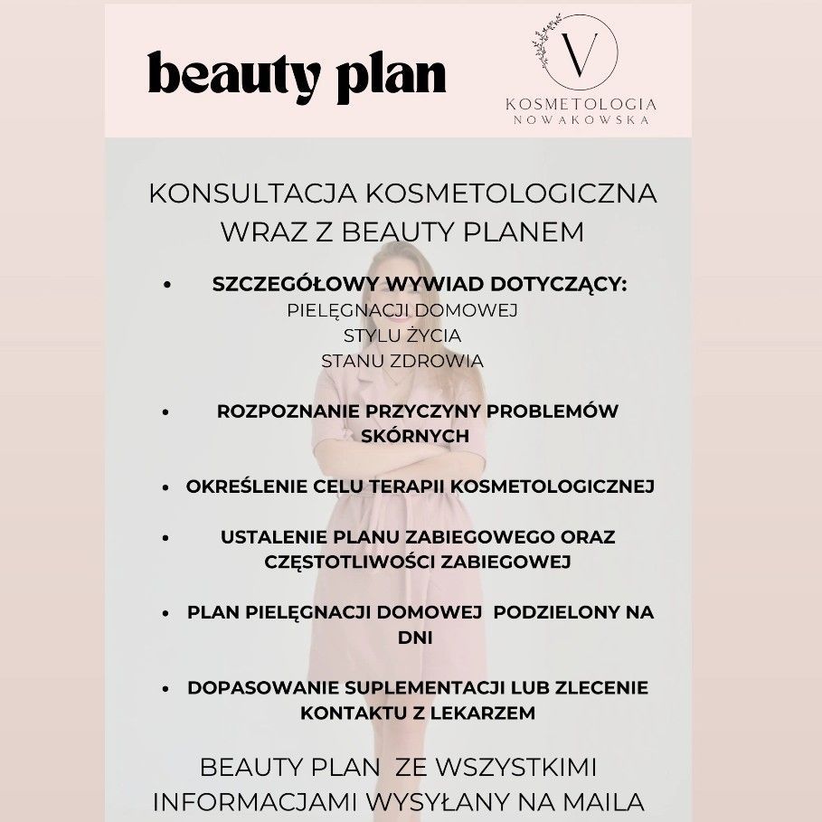 Portfolio usługi Pierwsza wizyta: Konsultacja+ beauty plan