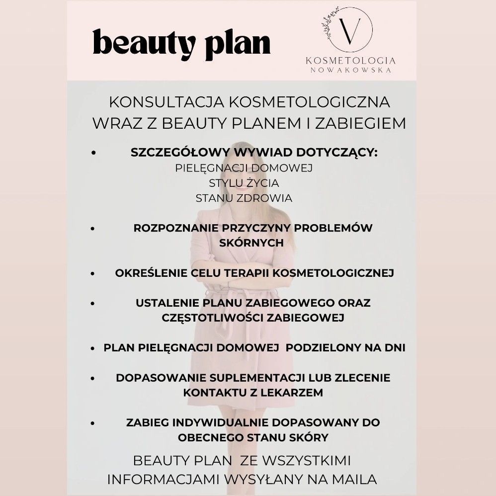 Portfolio usługi Pierwsza wizyta: Konsultacja + zabieg+ Beauty Plan