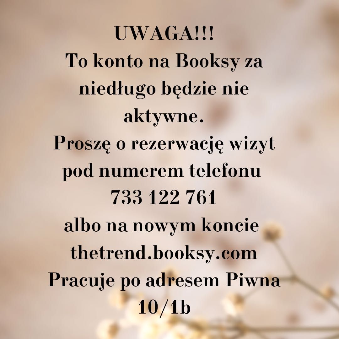 The Trend Tatiana Kulyk ul. Piwna 10/1b, Piwna 10/1b, Proszę o rezerwację pod📱 733122761, 50-353, Wrocław, Śródmieście