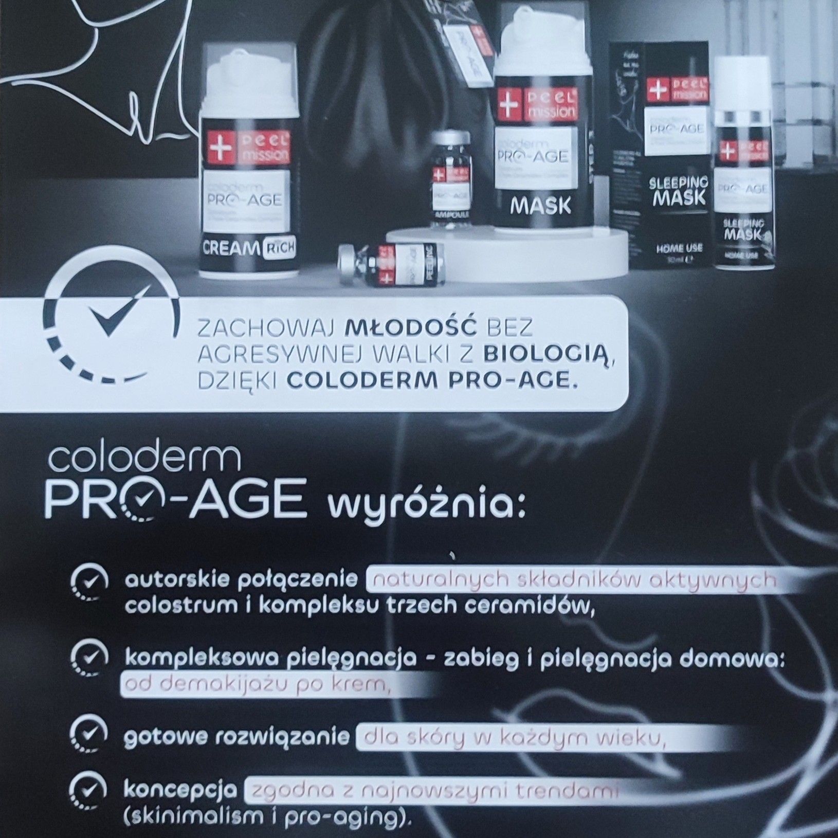 Portfolio usługi Pakiet Coloderm Pro Age Skład Colostrum