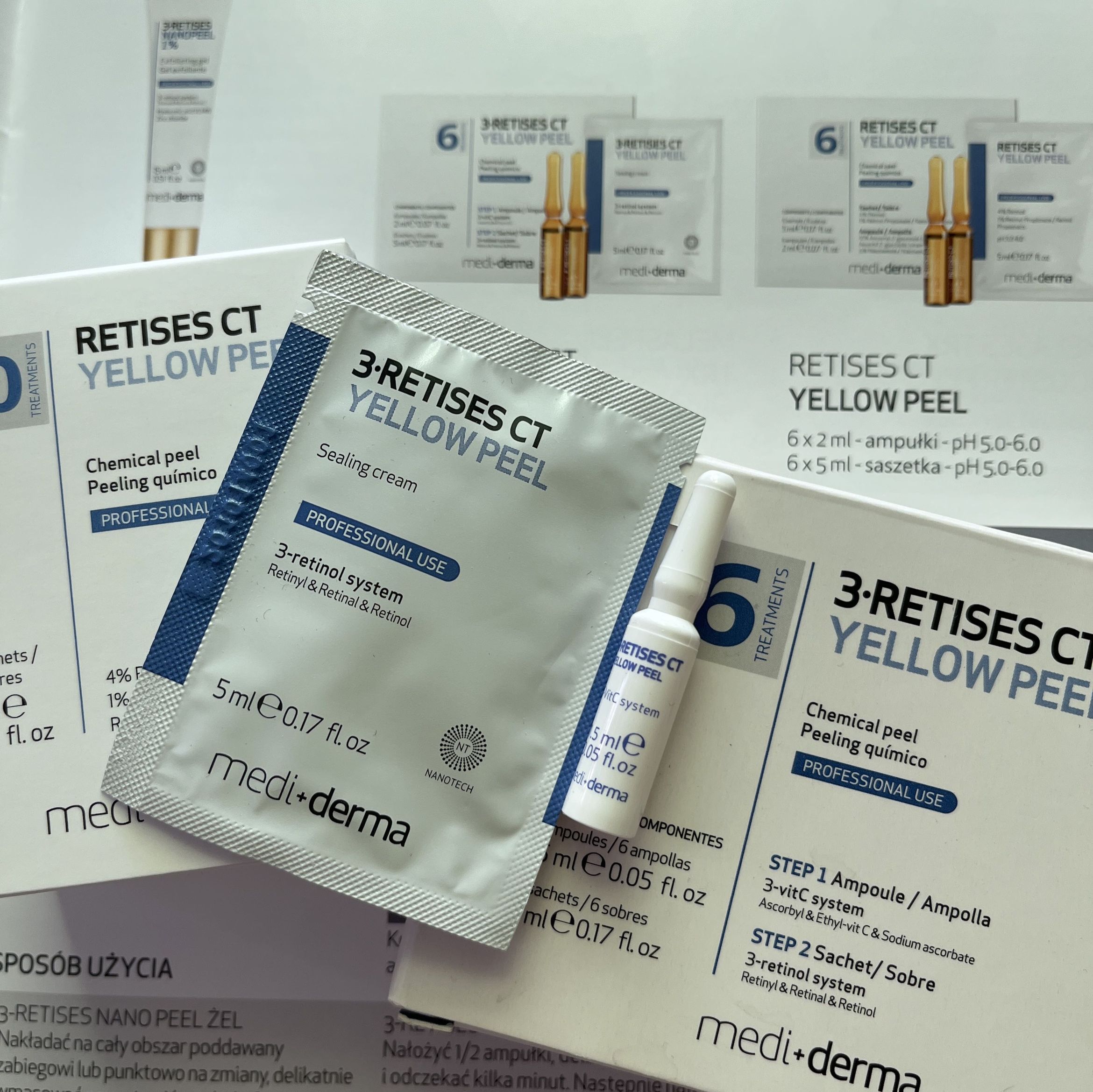 Portfolio usługi Yellow peel( żółty peeling) 4% retinol