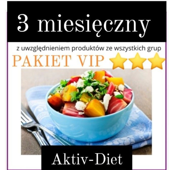 Portfolio usługi Dieta Odchudzająca- PAKIET 3 MIESIĘCZNY VIP
