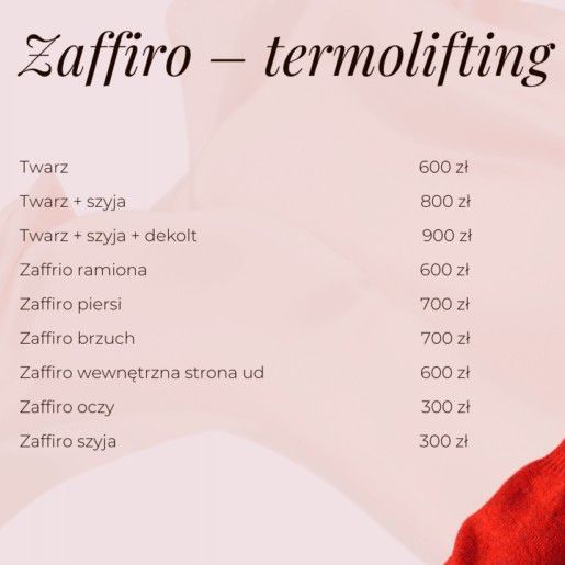 Portfolio usługi ZAFFIRO Medyczny Termolifting