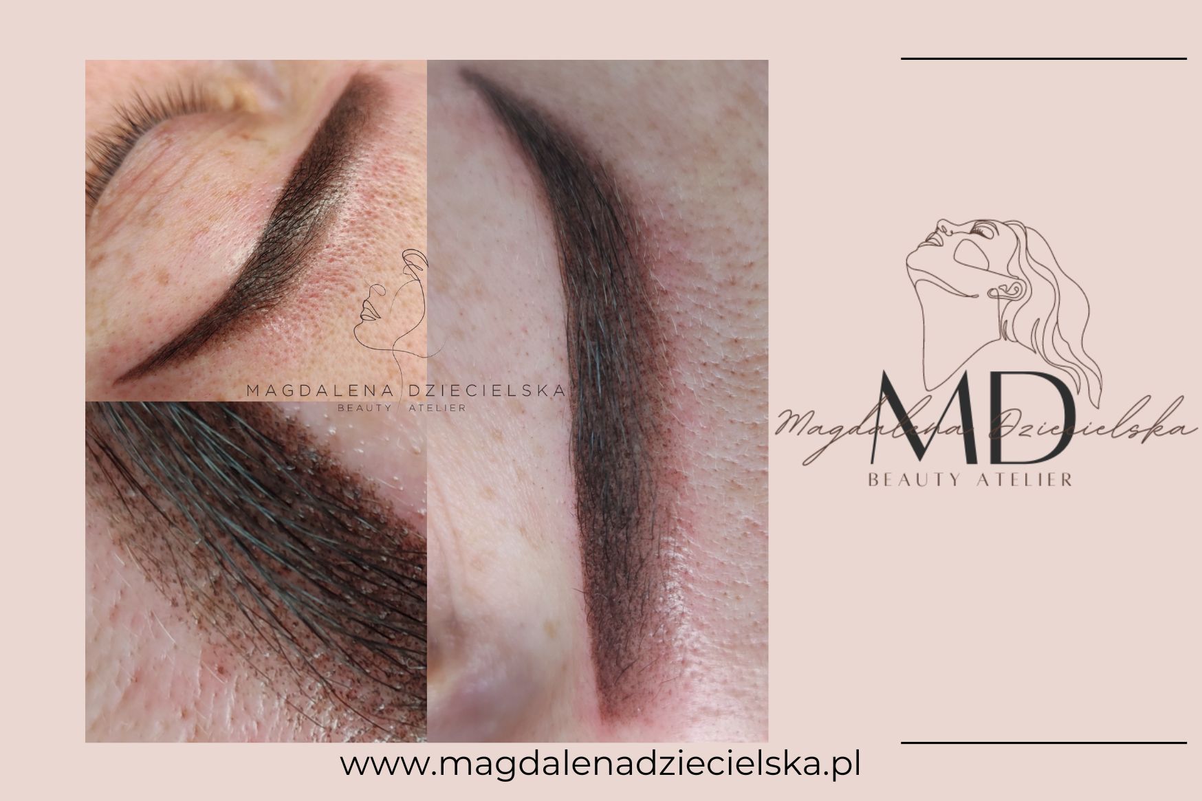 Portfolio usługi Makijaż permanentny brwi ,,Ombre Brows"
