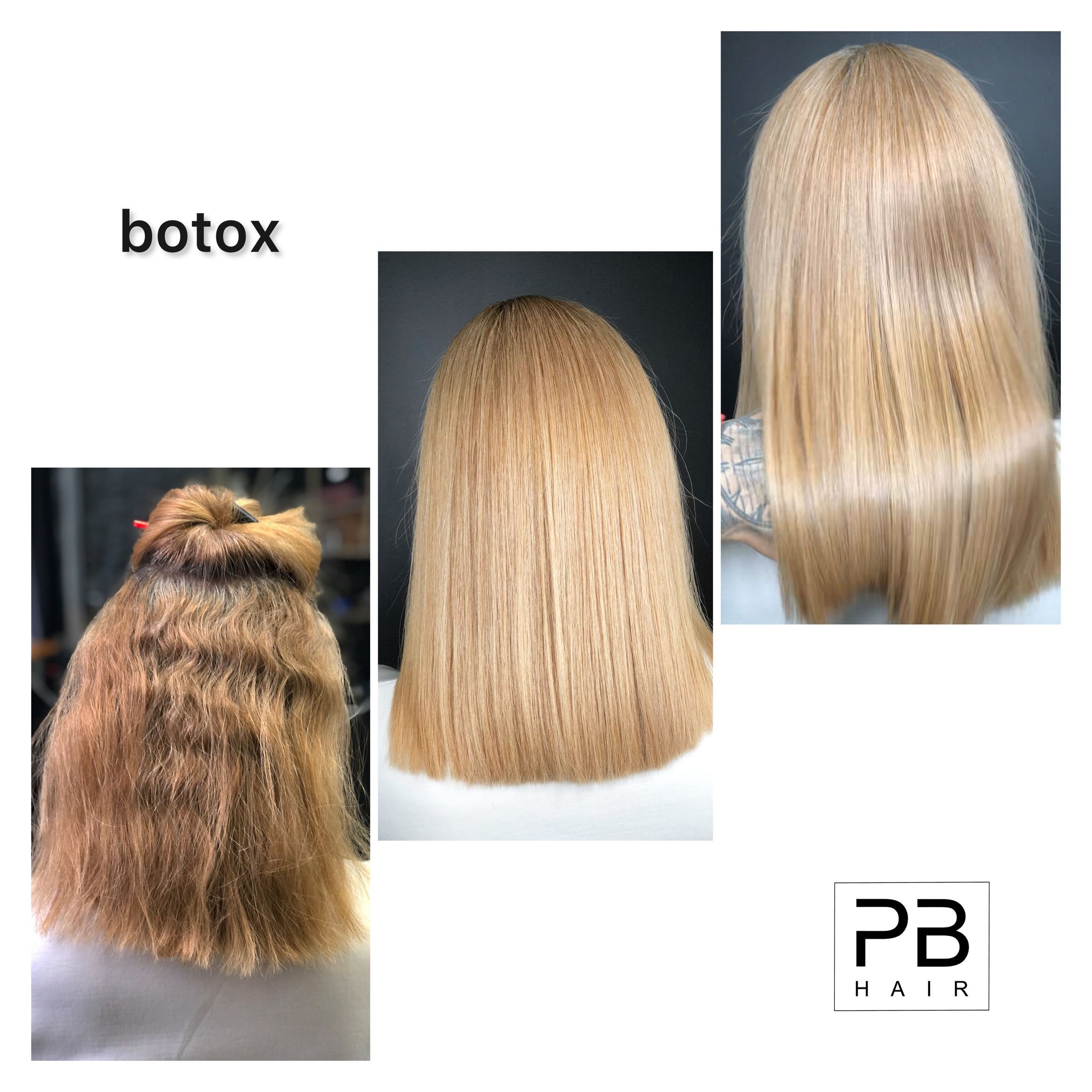 Portfolio usługi botox na gorąco (włosy pół długie)