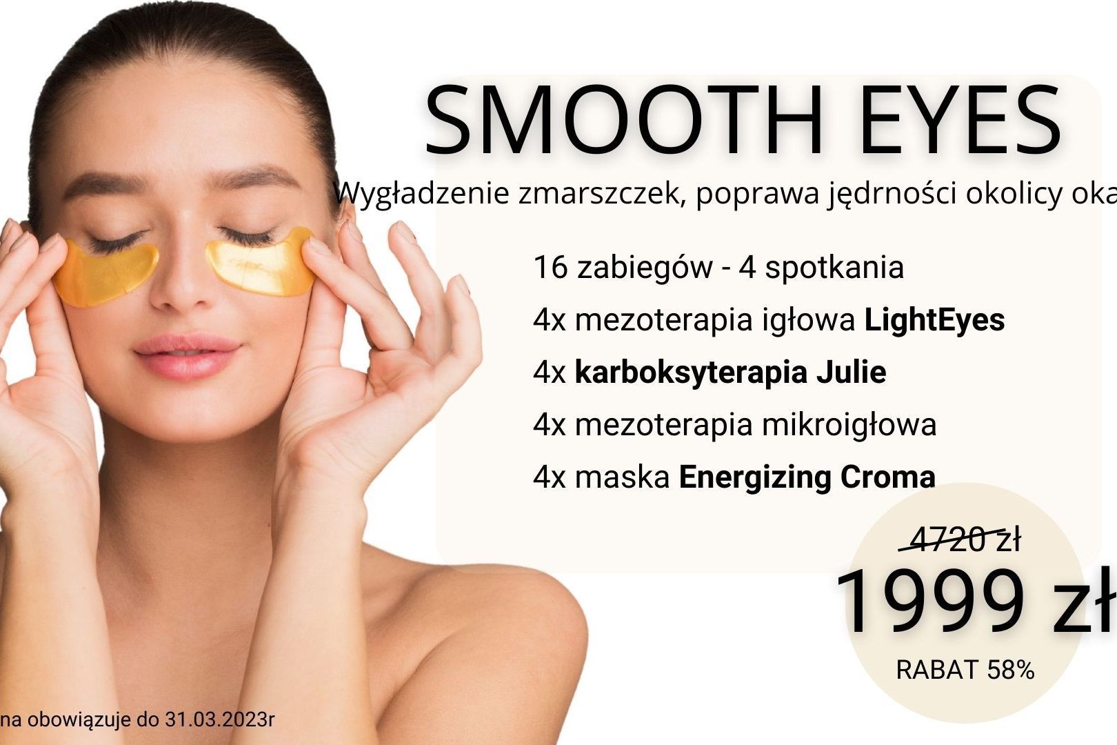 Portfolio usługi SMOOTH EYES - zagęszczenie skóry okolicy oka!