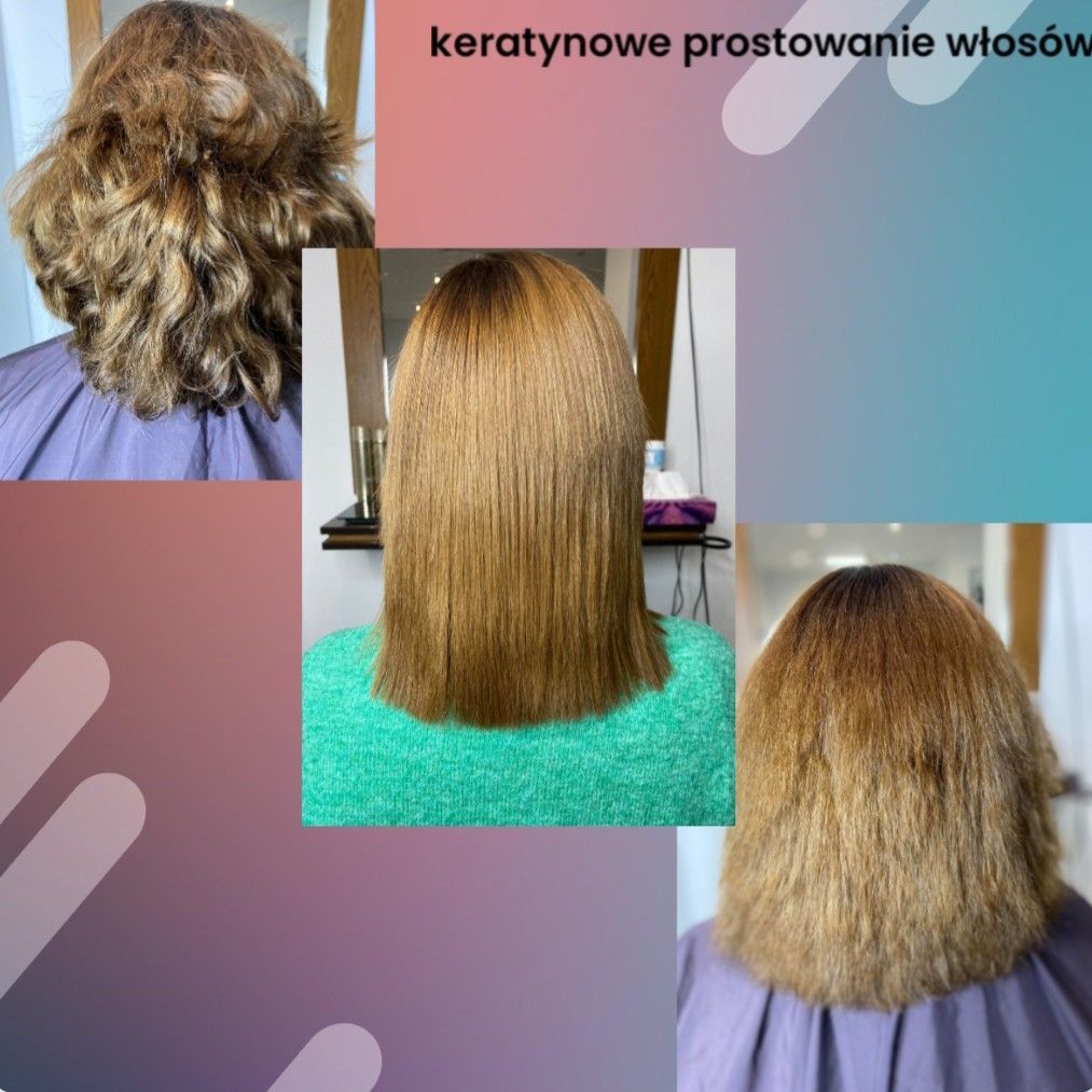 Portfolio usługi Keratunowe prostowanie włosów