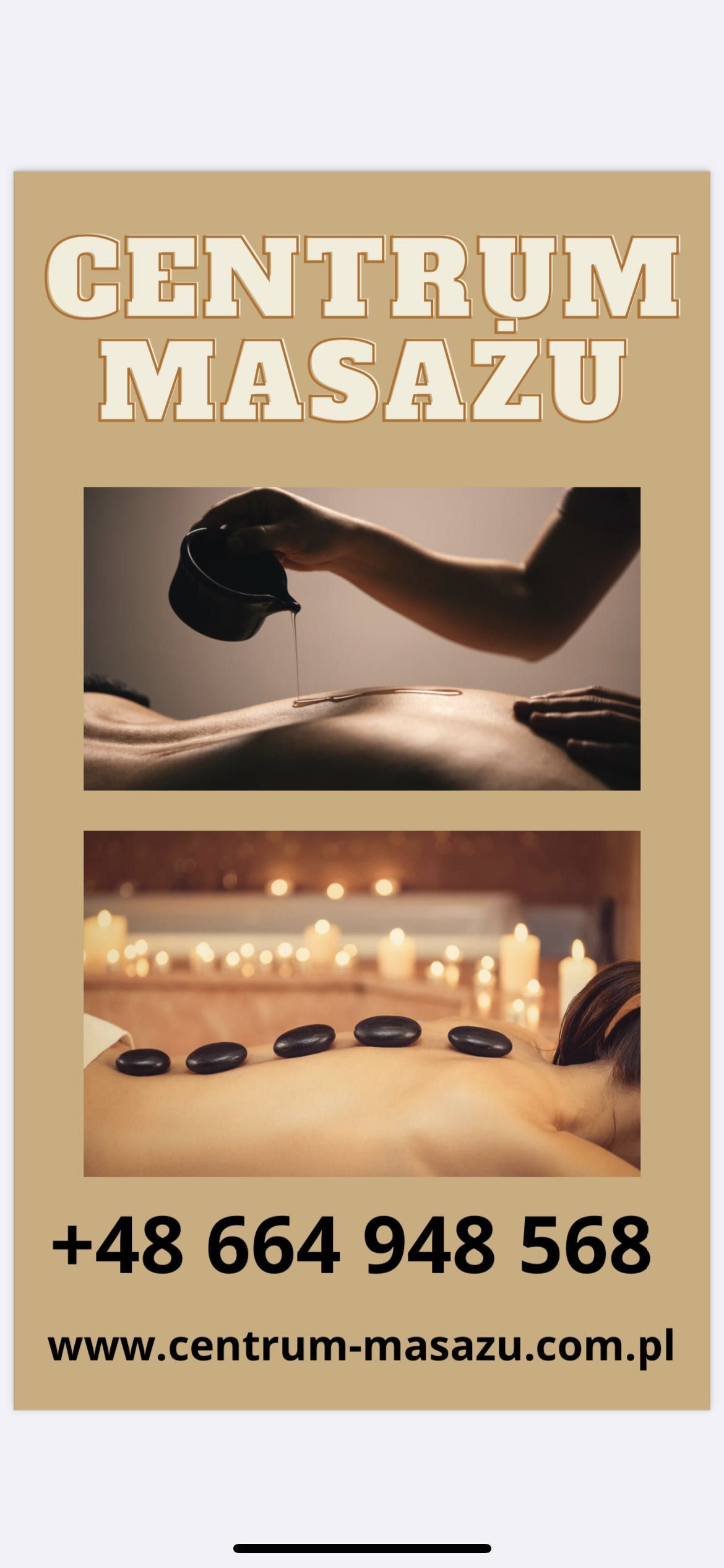 Portfolio usługi Masaż świecą