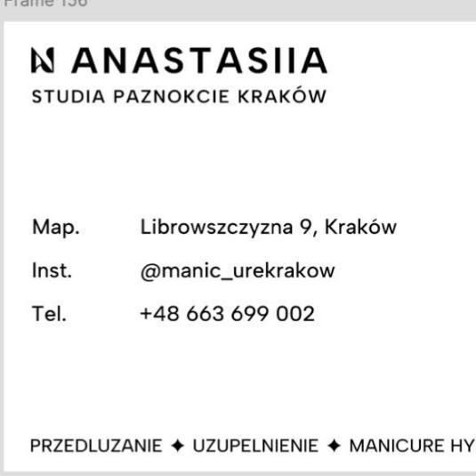 N&A- manicure, żel i dodatki, Librowszczyzna  9, studio paznokcie, 31-030, Kraków, Śródmieście