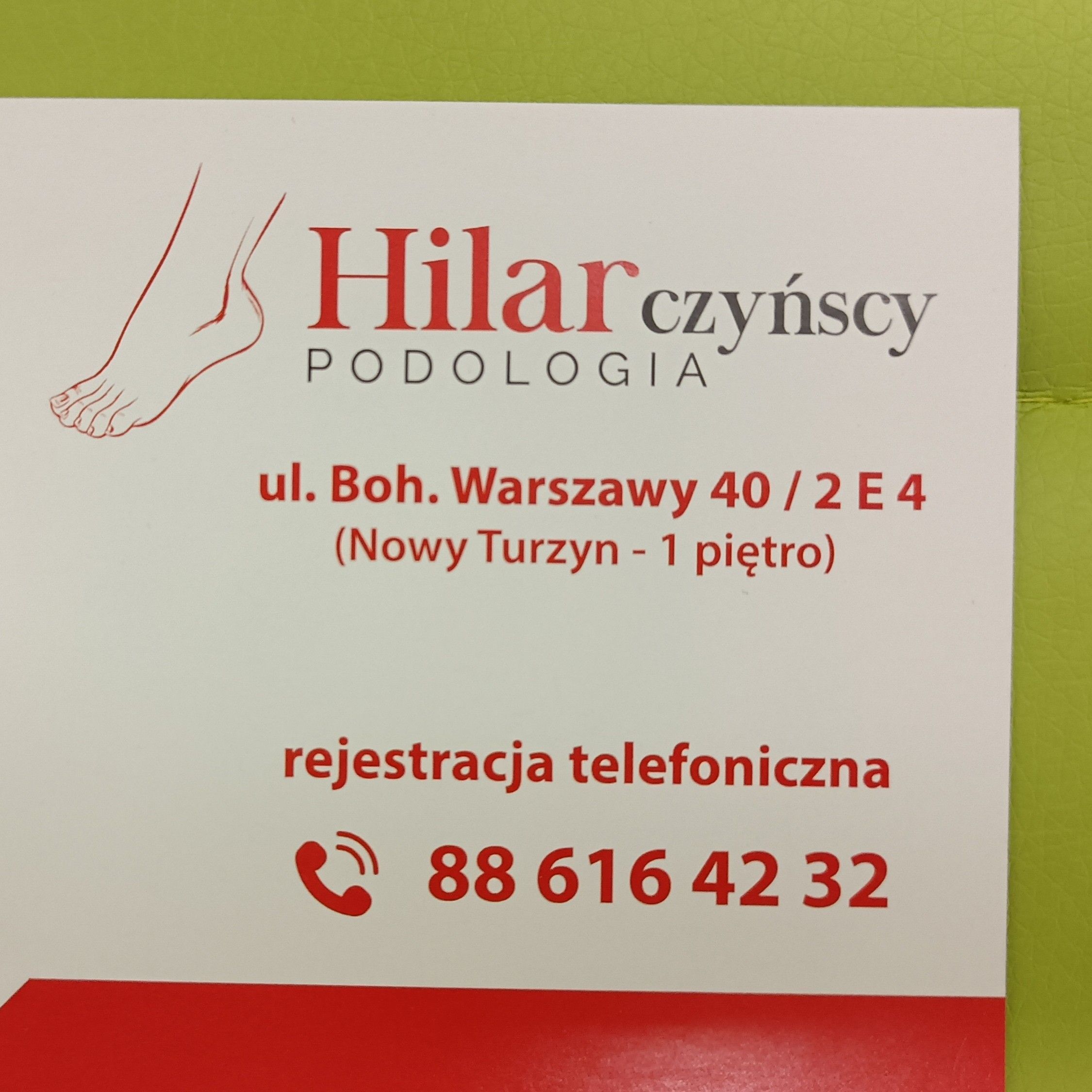 Hilarczyńscy - Podologia, aleja Bohaterów Warszawy 40, 2E4 (Galeria Nowy Turzyn), 70-342, Szczecin
