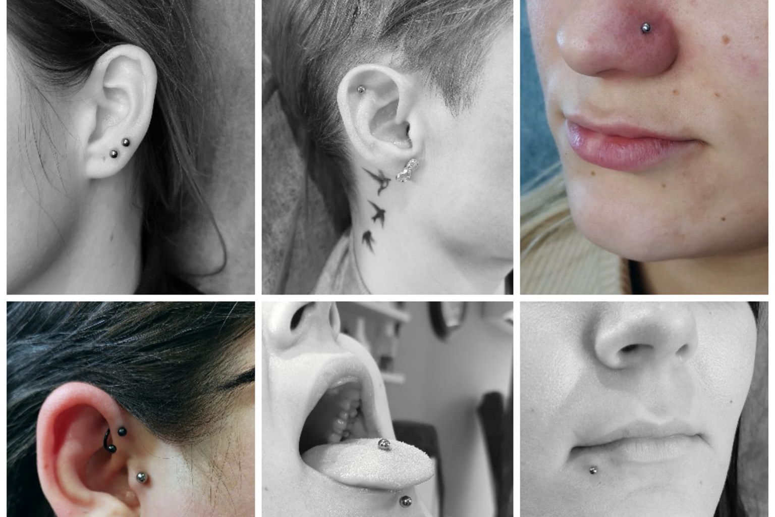 Portfolio usługi Piercing kolczykowanie pępek sutek język warga nos