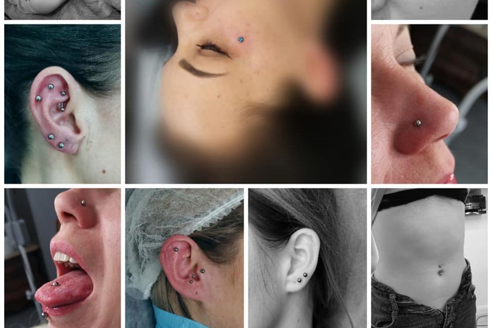 Portfolio usługi Piercing kolczykowanie pępek sutek język warga nos