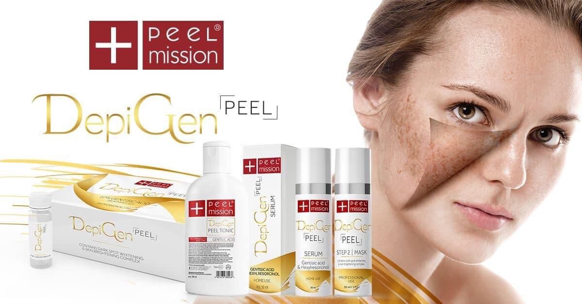 Portfolio usługi Peel Mission DepiGen - zabieg na przebarwienia