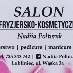 Salon frizersko-kosmetyczny Nadiia Poltorak, Wąska 3A, 42-700, Lubliniec
