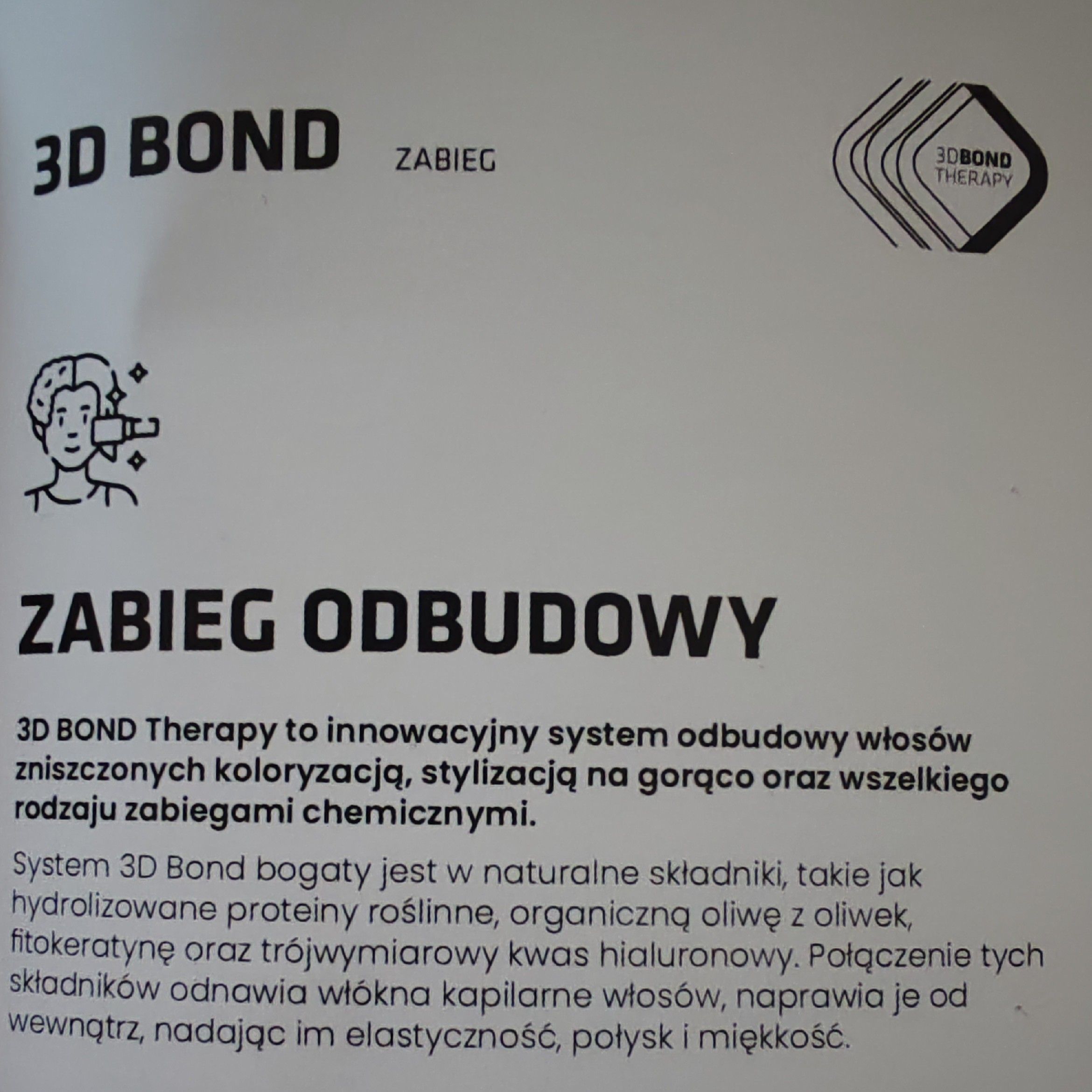 Portfolio usługi Odbudowa włosów 3D Bond (Pierwsza Wizyta)