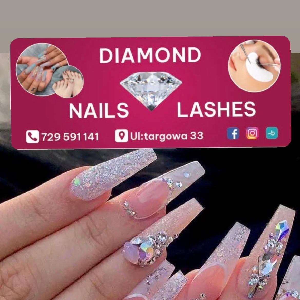 Diamond nails targowa 33, Targowa 33/3, Obokk rossmann, 03-728, Warszawa, Praga-Północ